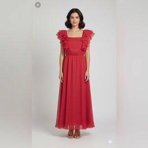 Vintage house of nu mode formal red maxi dress